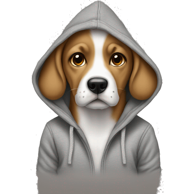 Dog on hoodie emoji