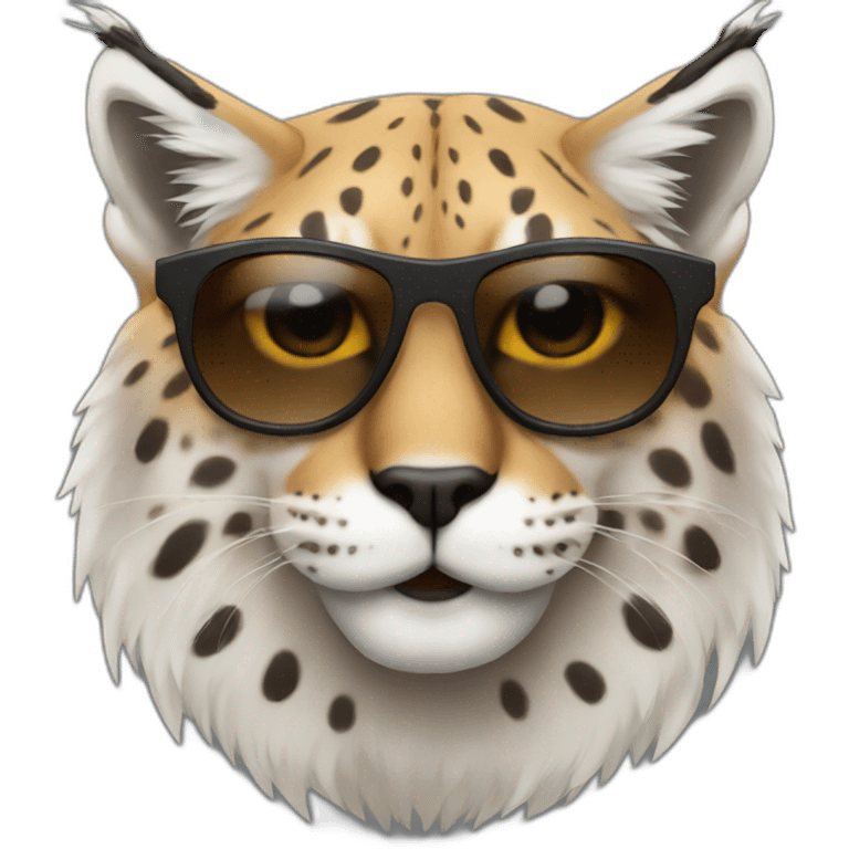 Lynx with sunglasses emoji