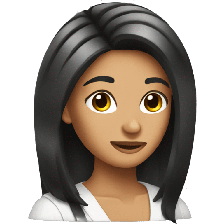 Tanned dark haired hairdresser  emoji