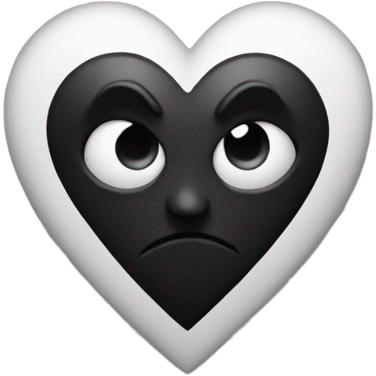 Goth heart emoji