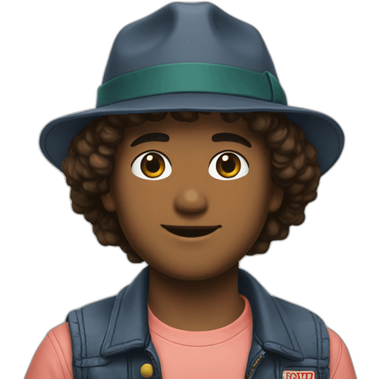 Dustin de StrangerThings qui sourit emoji