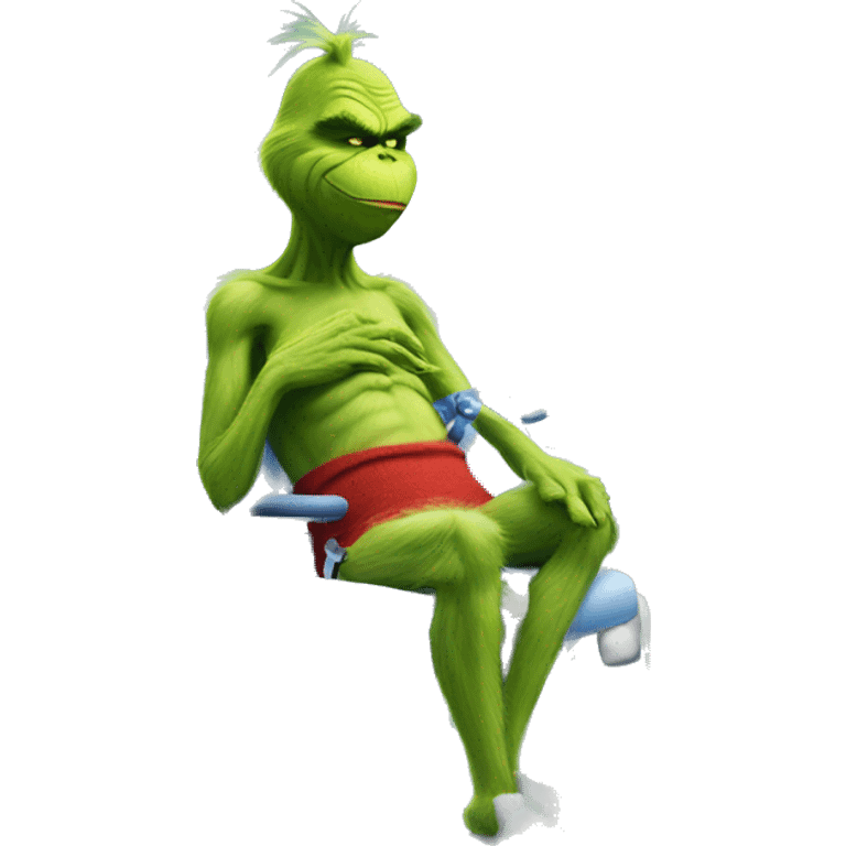 The grinch getting knee surgery  emoji