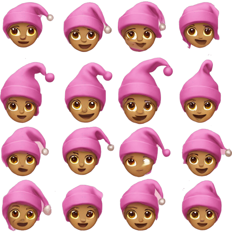 Pink Christmas emoji