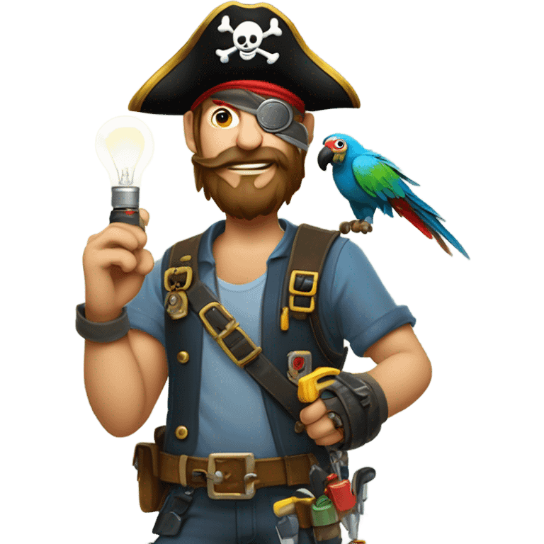 Pirate electrician emoji