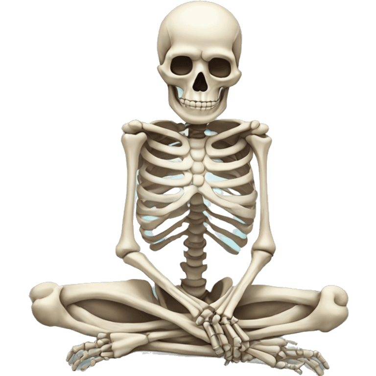 Skeleton praying emoji