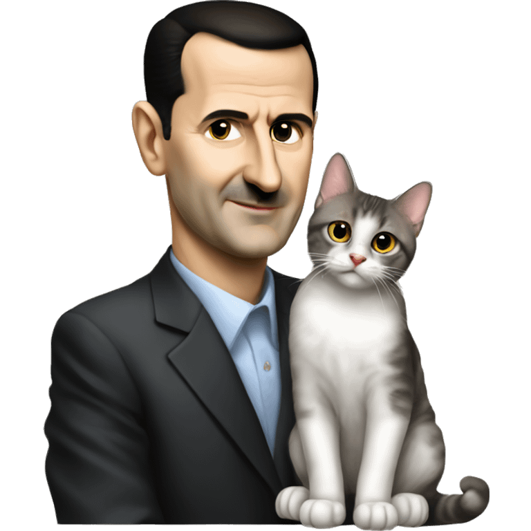 Bashar al assad with cat emoji