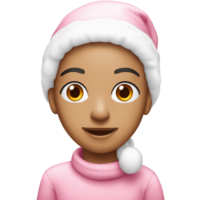 Pink and white Christmas  emoji