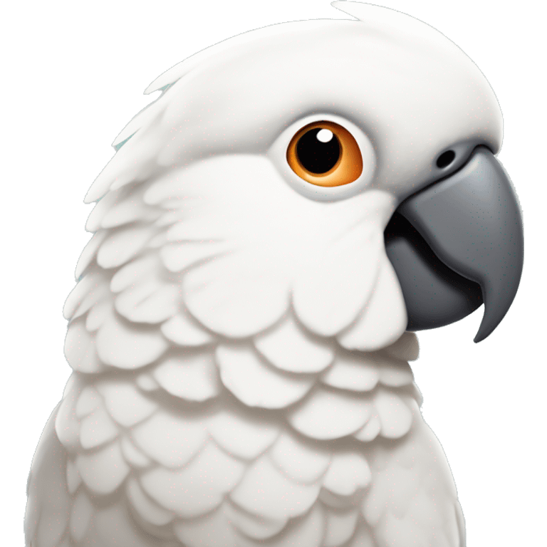 Goffins cockatoo with peach cheeks emoji