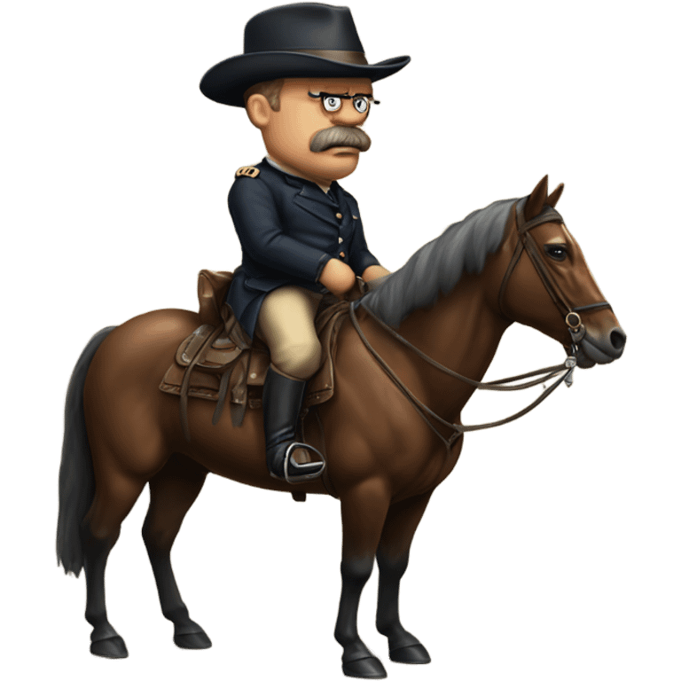 Teddy Roosevelt as rough rider emoji