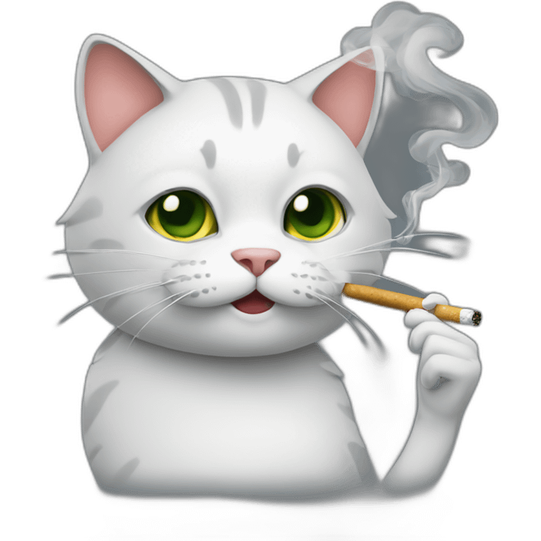 .cat smoking a cigarette. emoji