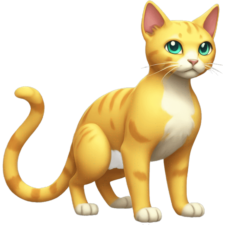 Electric-type Fakémon-Cat full body emoji