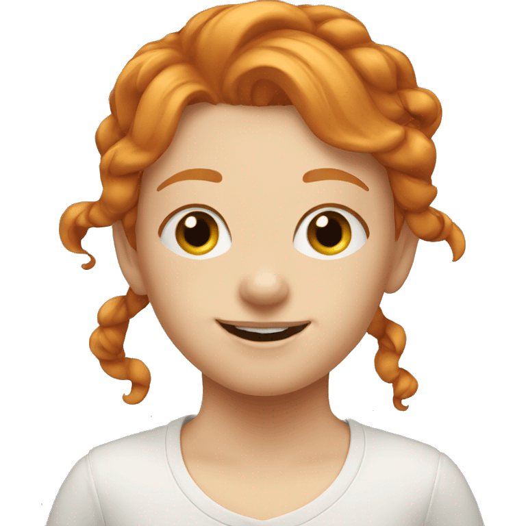 Ginger girl slide from rainbow  emoji