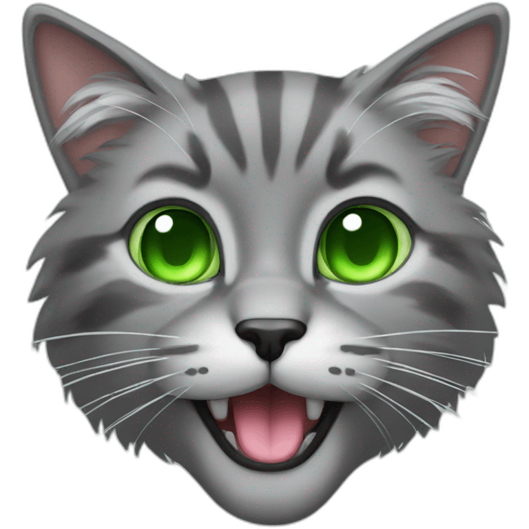 grey-hairy-cat-with-green-eyes-tongue-out emoji