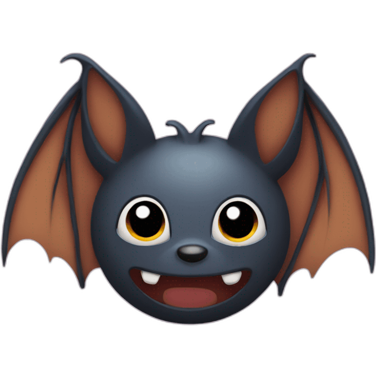 Bat made of color puzzle emoji