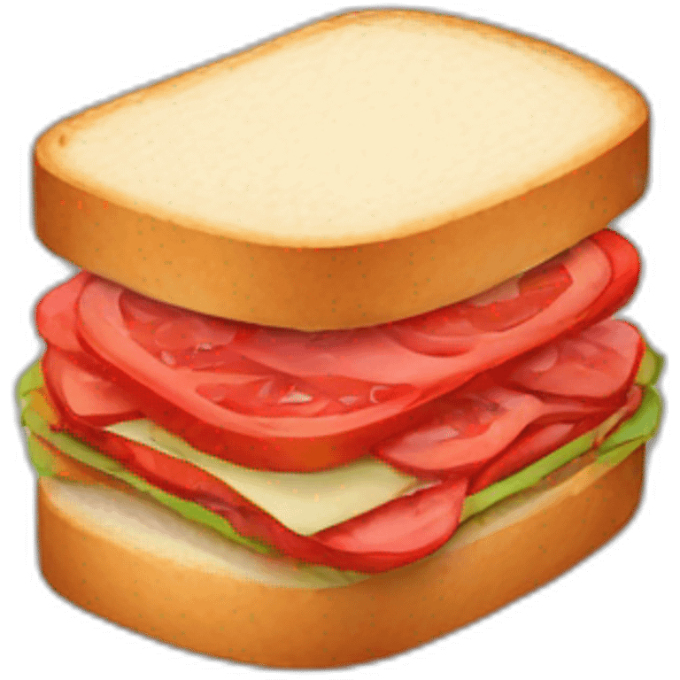 A red sandwich emoji