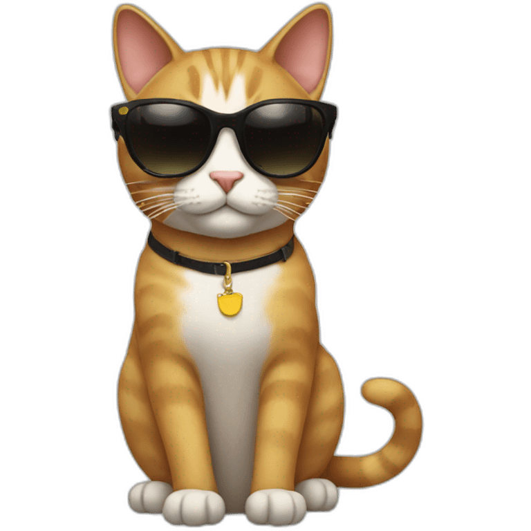 Cat with sunglasses emoji