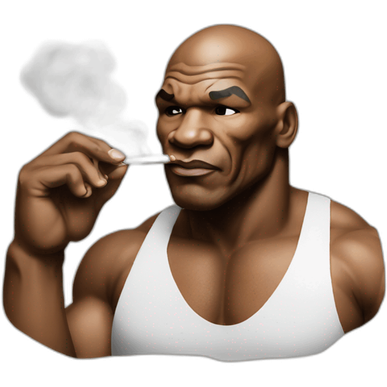 mike tyson smoking joint emoji