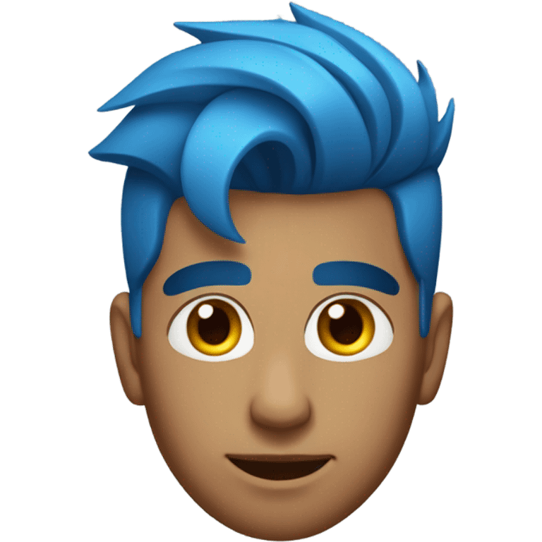 create a man with blue hair and a low tapper fade emoji