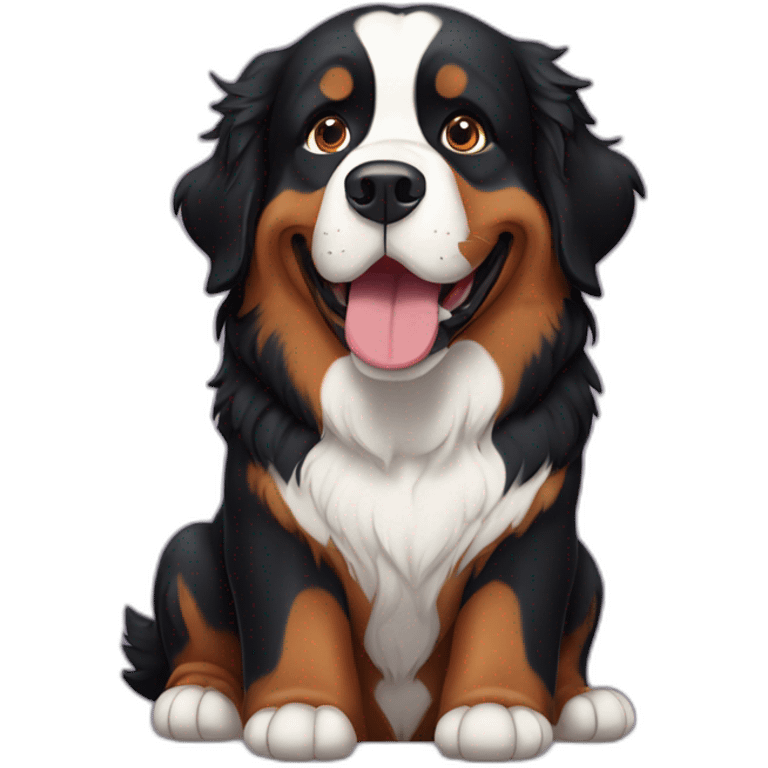 bernese mountain dog drools a lot emoji