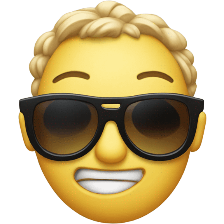 Emoji with sunglasses and eyes popping out of there head emoji