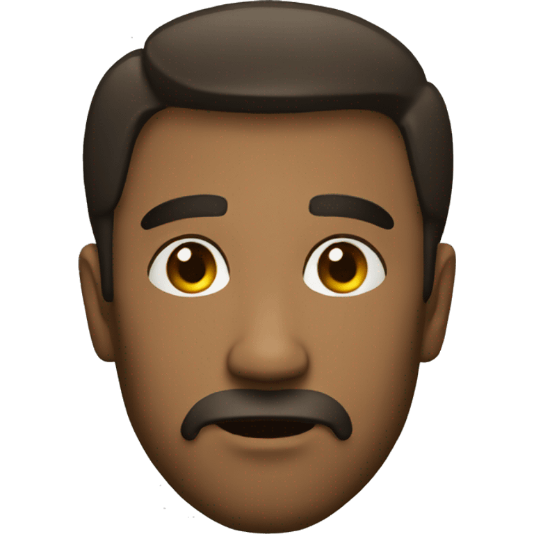 Suspicious stare of a man emoji