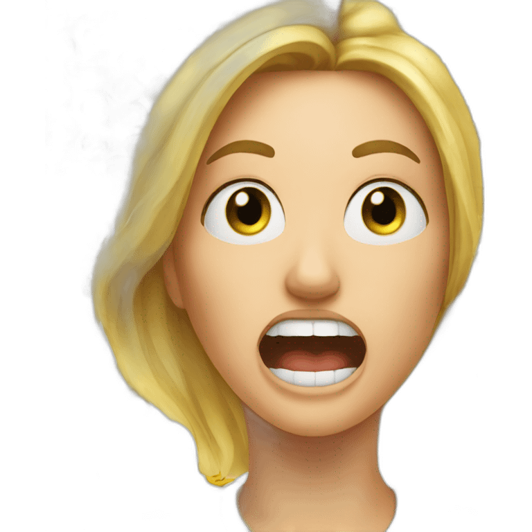 combine screaming face emoji with woman face emoji