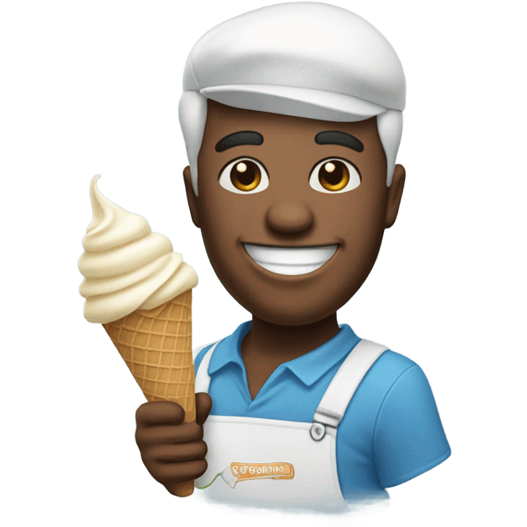 Ice cream Man handing you ice cream emoji