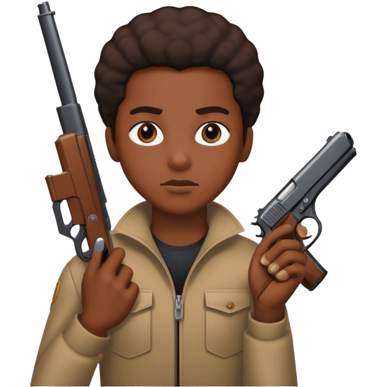 Niger with a gun emoji