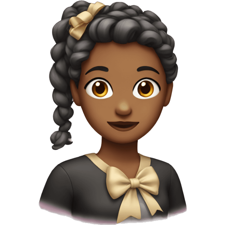 Girl with bow in hair emoji