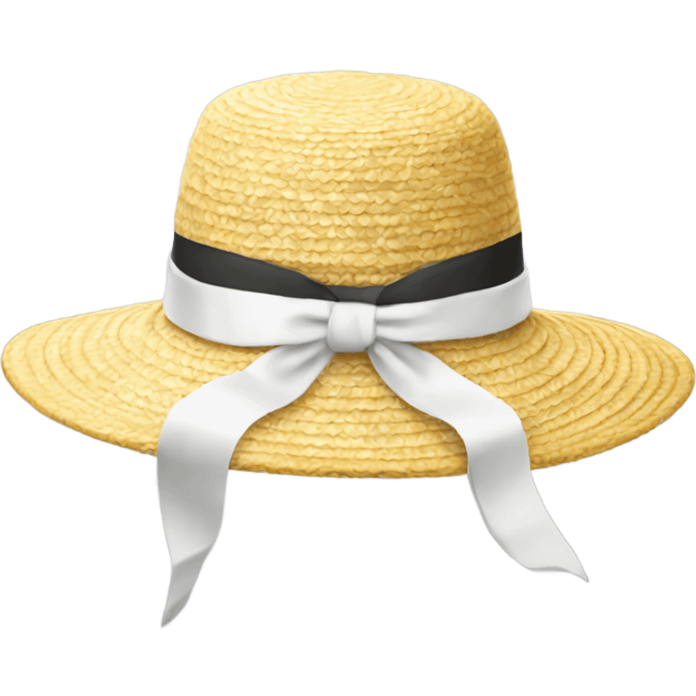 sun hat with a white ribbon  emoji