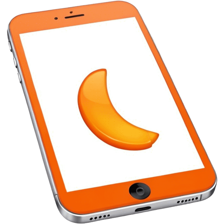 Orange iPhone emoji