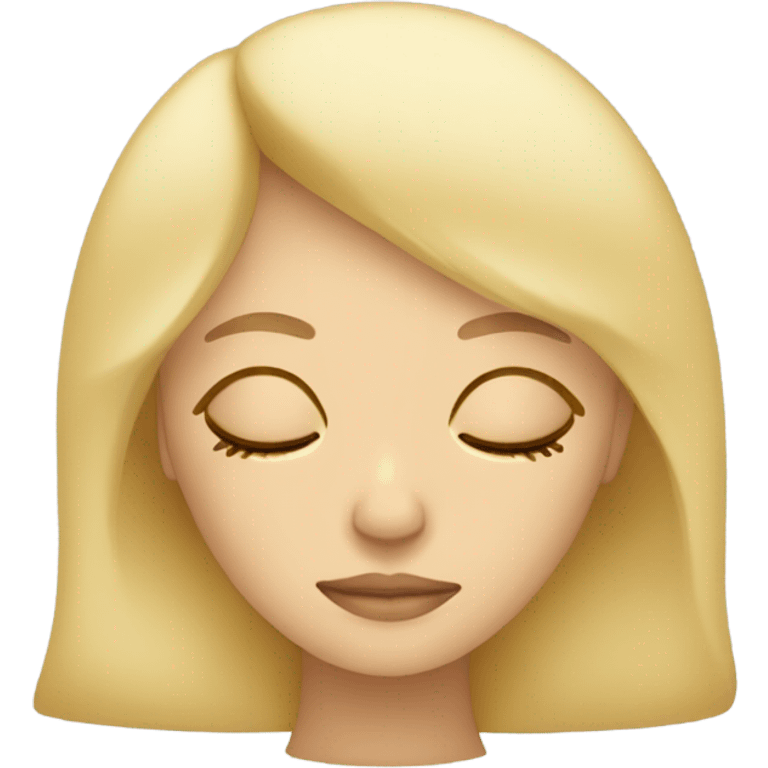 Blonde women with bangs sleeping  emoji