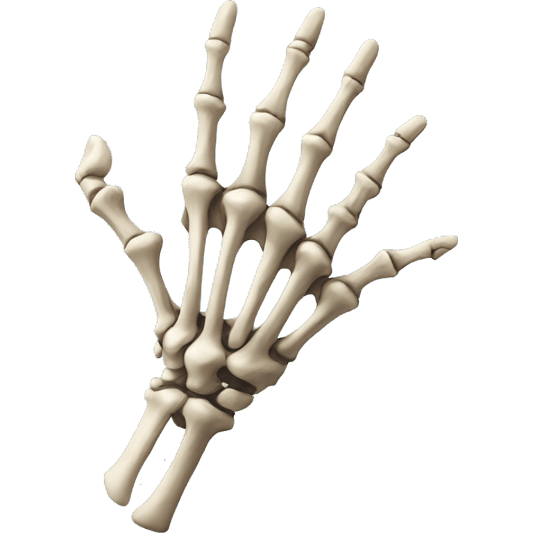 Skeleton hand with nails emoji