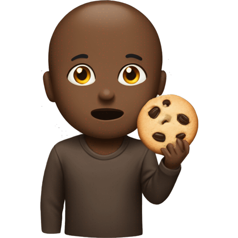 Human eating cookie emoji