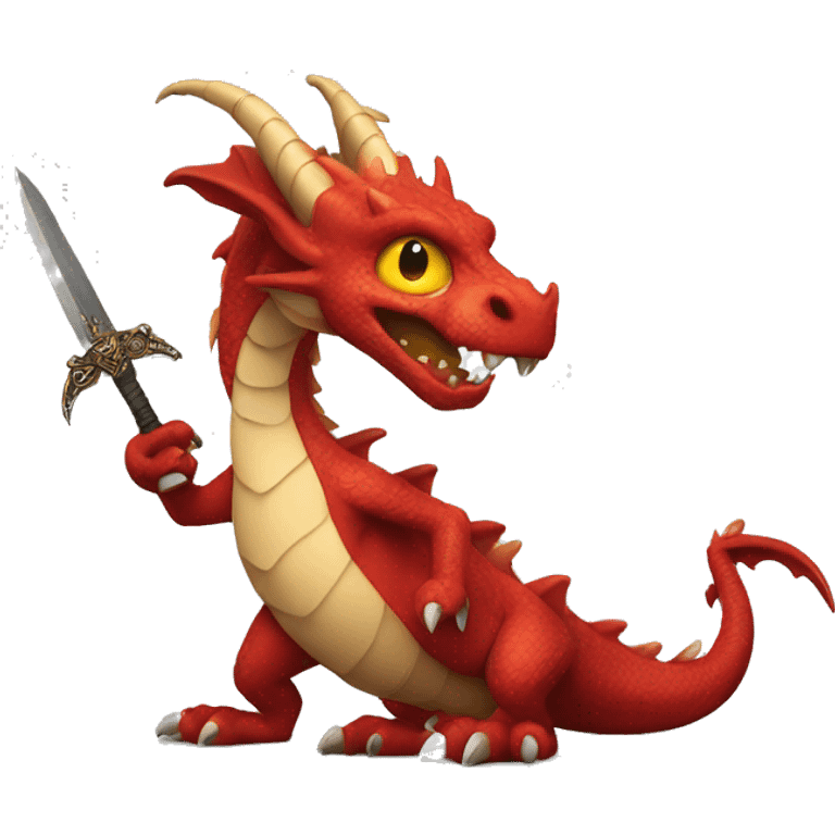 dragon with a dagger emoji