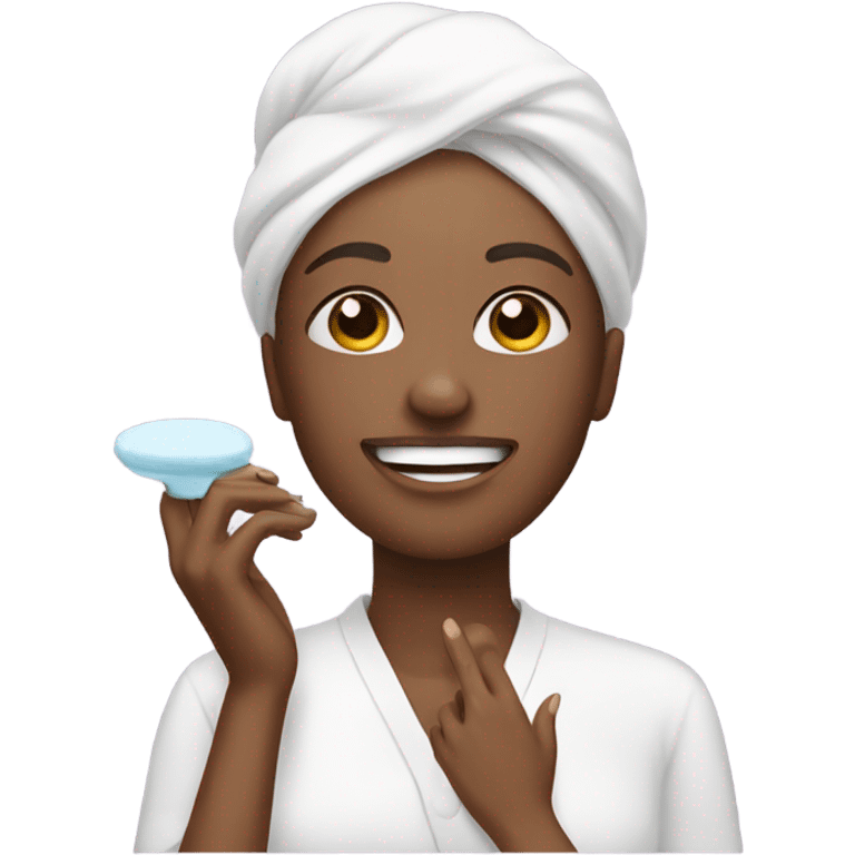 Emoji doing skincare  emoji