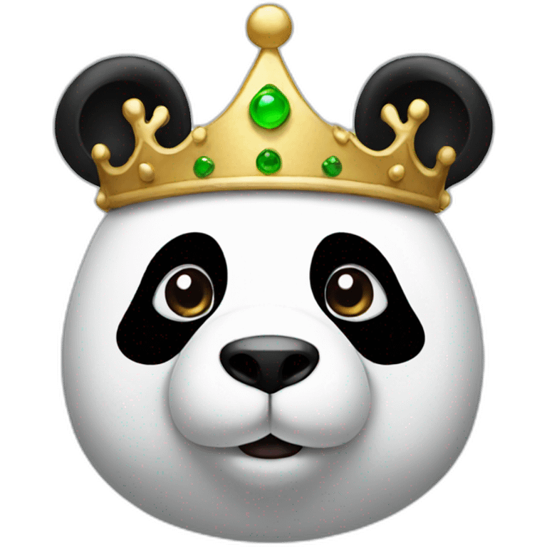 panda in a crown emoji