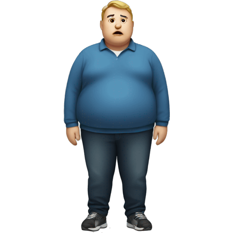 Fat obese man emoji