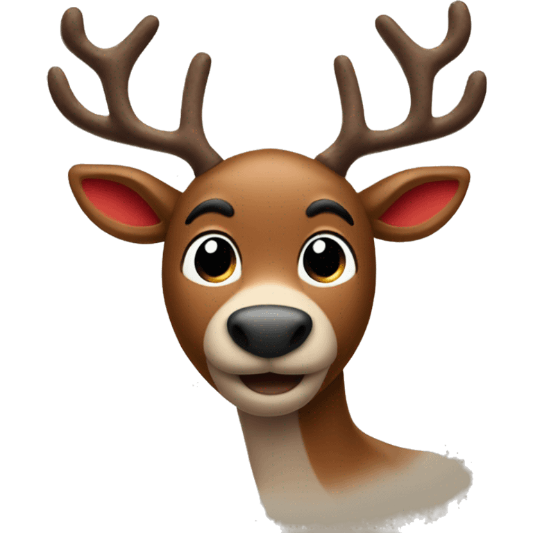 Rudolf the red nosed reindeer emoji