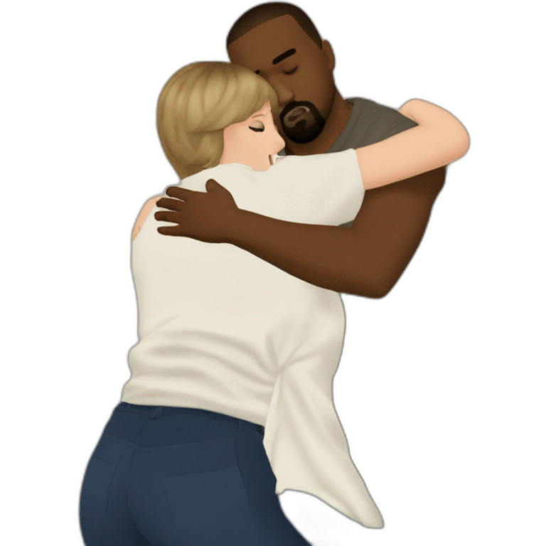 kanye west hug taylor swift emoji