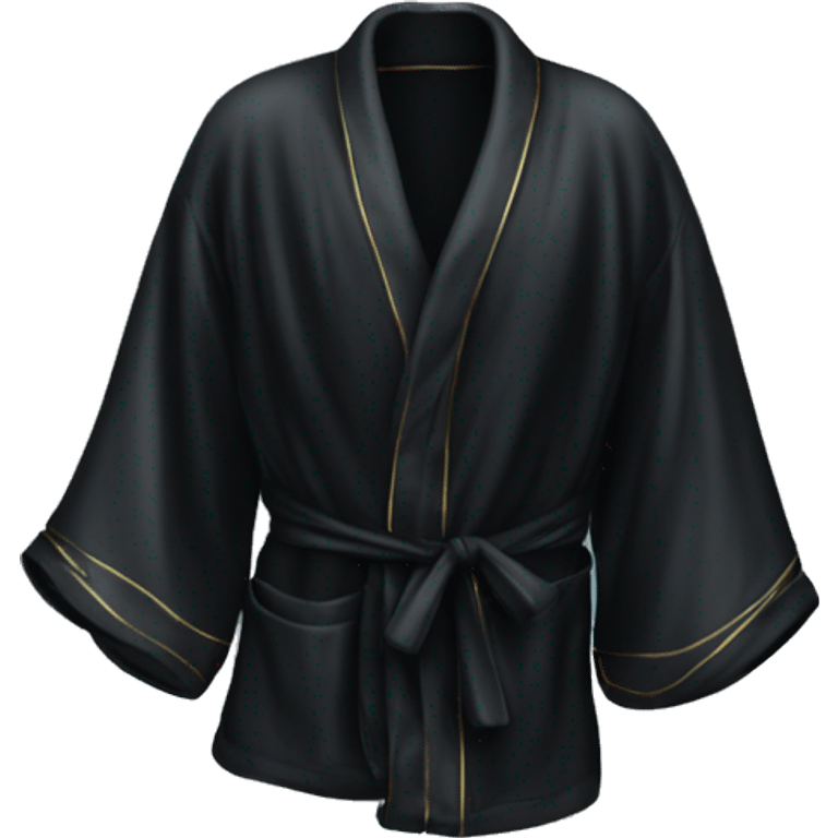 Luxury black silky robe emoji