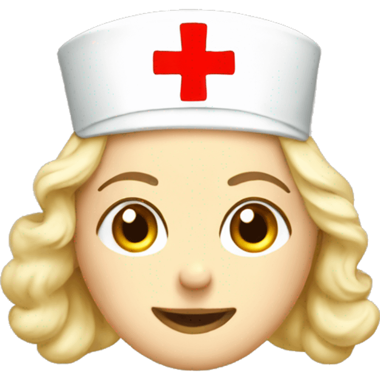 Vintage nurse hat with not person emoji