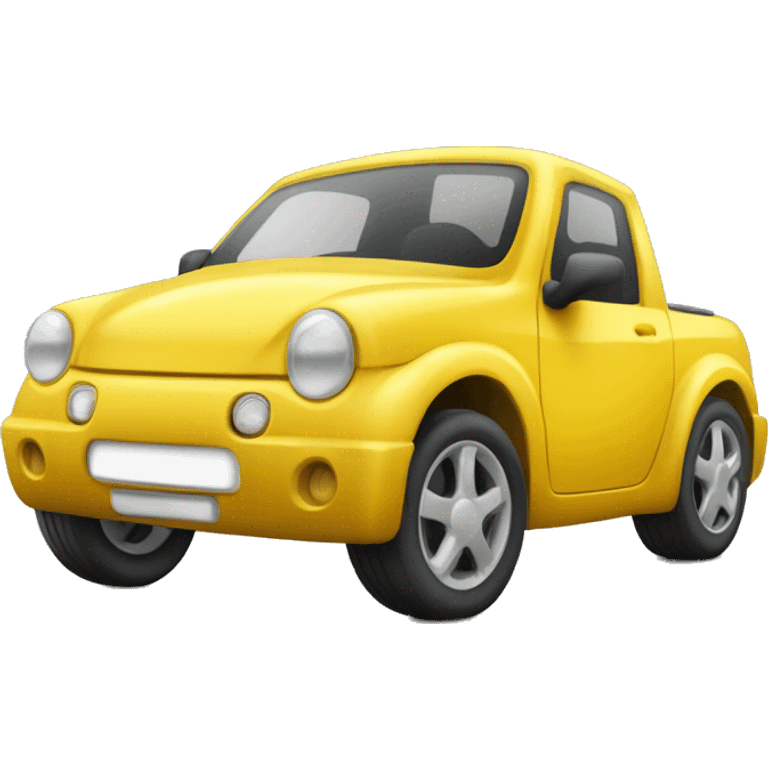 petite voiture jaune de côté emoji