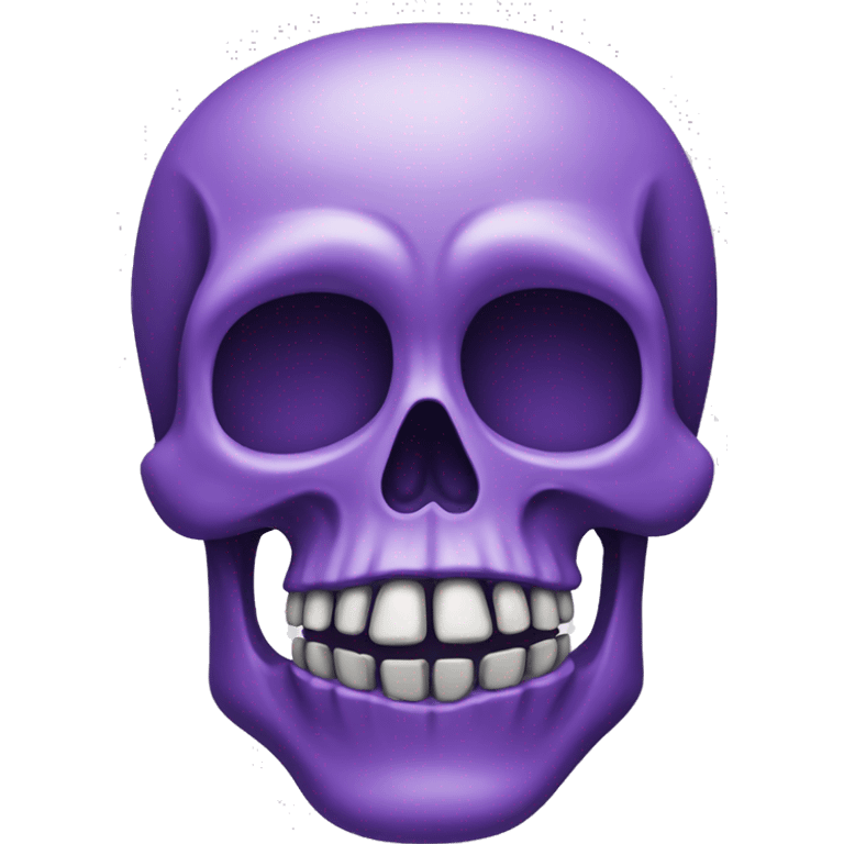 Detailed purple skull emoji