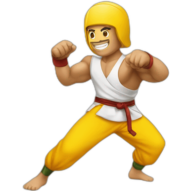 Smily face Emoji capoeira fighter emoji