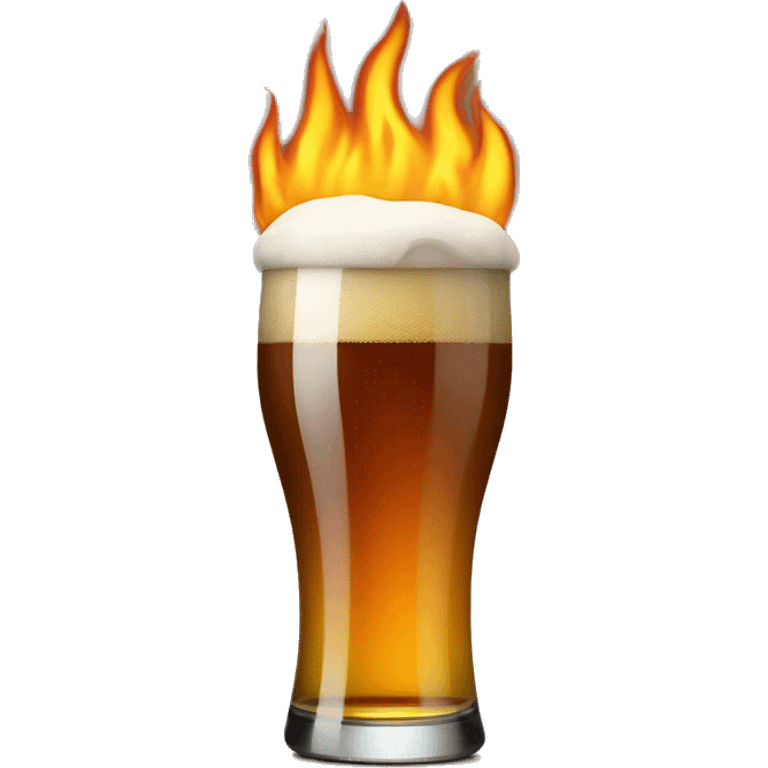 Flamme mit Bier  emoji