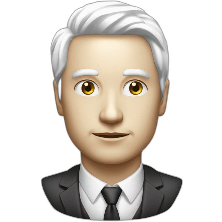 white skinned man head banker crypto usd rich future cyberpunk magic emoji