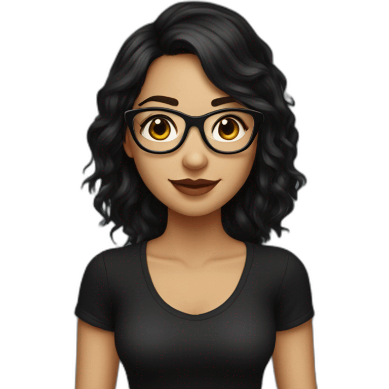 Tango-dancing-whgoth-girl-dark-hair-with-glasses-black-tshirt emoji