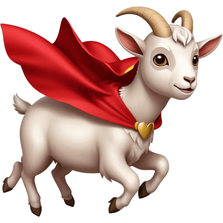 flying  super goat withcape emoji