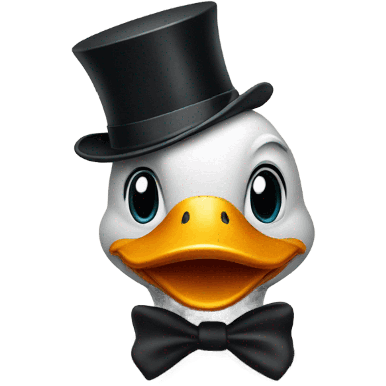 Duck wearing top hat  emoji